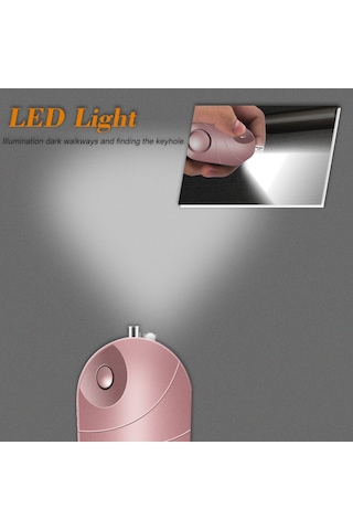 Symbee Zq-017 Pembe Kişisel Acil Alarm - 120-130db Ses Ve Aydınlatma Özelliğiyle Kalkan Abs Malzeme, 3xlr44 Pil Dahil