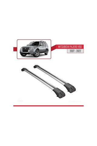 Mitsubishi Pajero V80 2007-2022 Arası İle Uyumlu Ace-1 Ara Atkı Tavan Barı Gri