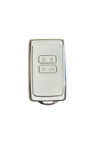 Autohan Keys Lüx Renault Anahtar Kılıfı, Beyaz Gümüş, Clio E-tech, Austral, Megane 4, Talisman, Clio 5 Modelleri İçin Nano Koruyucu