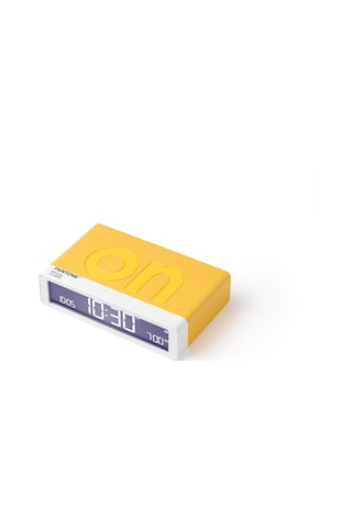 Lexon X Pantone Flip Klasik Şarj Edilebilir Alarm Saat Sarı