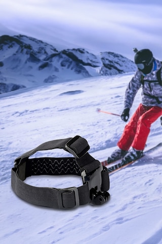 Gopro Aksiyon Kamera İle Uyumlu Kafa Bandı Head Strap Tutucu Siyah