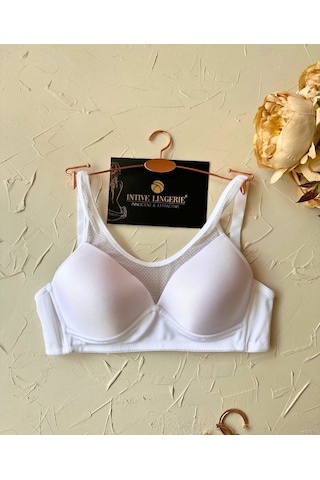Orkide Kutulu Önü Fileli Balensiz Desteksiz Ultra Rahat Soft Cup Beyaz