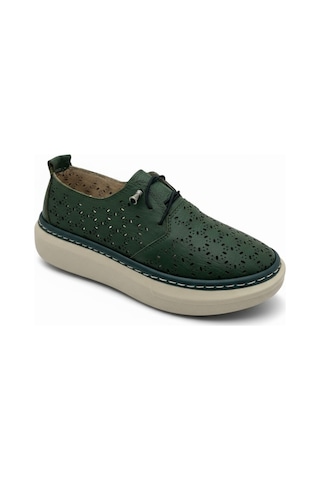 Dosa Shoes Kadın Ortapedik Deri Ayakkabı-taba Yeşil