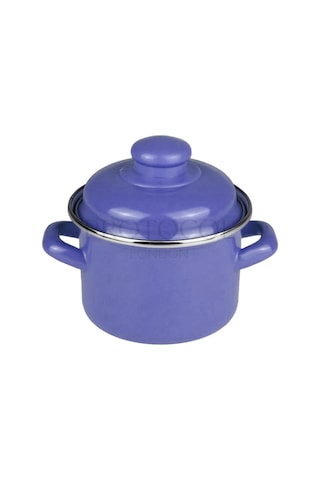 Protocol London Emaye Mini Derin Tencere 12 Cm 900 Ml - Mavi