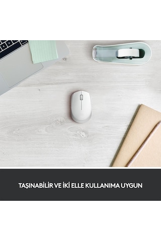 Logıtech 910-006867, M171 White, Usb Nano 2,4g Kablosuz, 1000dpi, Optik, 3 Tuşlu, 12ay Pil Ömrü, Mouse Sc-400
