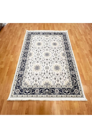 Yıldız Motifli 160 X 230 Cm Dijital Baskı Halı Beyaz