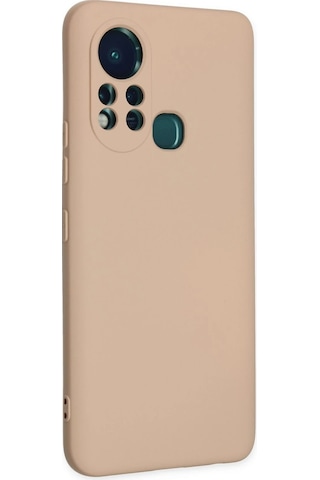 Gld-spt- Newface İnfinix Hot 11s Kılıf Nano İçi Kadife Silikon - Pudra