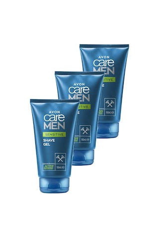 Avon Care Men Sensitive Papatya Ve Aloe Özü İçeren Tıraş Jeli 3 x 150 ML
