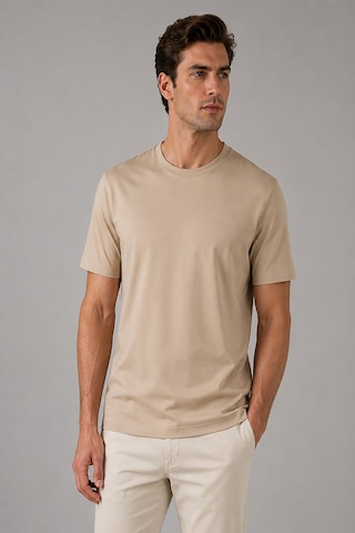Bisse Bej Bisiklet Yaka T-shirt Ts26y26100 07