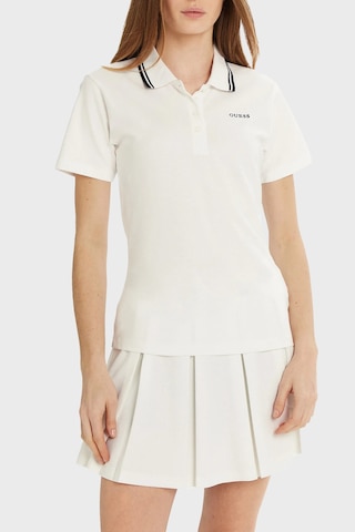Guess Bayan Polo Yaka T Shirt V5gp06 Kcok1 G011 Beyaz Beyaz