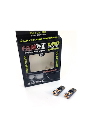 Femex T10 3030 Chip 12Ledli 650Lumen Turuncu Led Ampul Aktif Canb