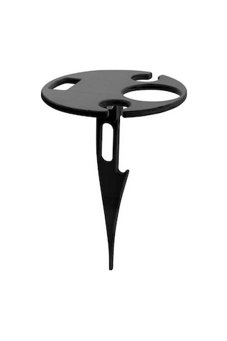 Dancemonkey Açık Taşınabilir Katlanır Şarap Masası Siyah Plaj Masası Siyah