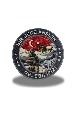 Single Sword Bir Gece Ansızın Gelebiliriz Plastik Arma Patch 9,5 Cm, Arkası Cırtlı Diğer