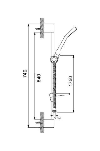 Newarc Aqua Sürgülü Duş Seti 430525 Krom