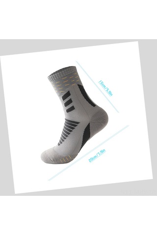 Monyee Erkek Spor Çorapları, Nylon Orta Bilek, Akıllı Soluklanma, Ter Emici, Anti Kayma, Futbol Basketbol Koşu İçin Beyaz