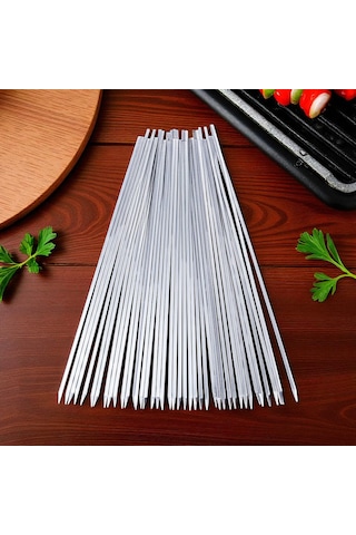 25 Adet Ciğer Şişi,galvaniz Mangal Ciğer Şişi 55 Cm