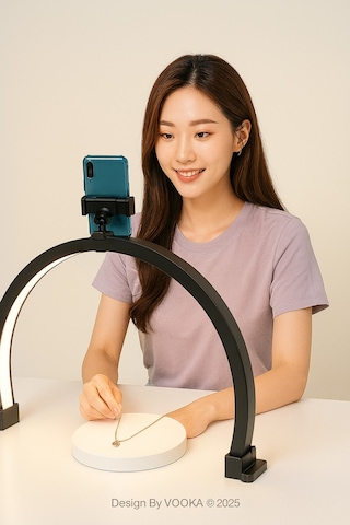 56 Cm Led Ring Light Makyaj Ve Canlı Yayın Işığı,telefon Tutuculu Ayarlanabilir 3000 6500k Gölgesiz