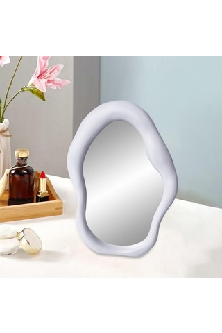 Pazly Suntek Şık Makyaj Düzensiz Bulut-şekli-beyaz Aynası Bk Ahşap