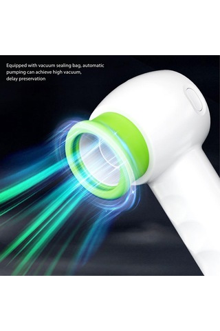 Sones Kz-90 Dijital Ekranlı Elde Taşınabilir Taze Tutma Torbası Şişe Vakum Makinesi, Özellikler: Kapaklı+kapaklı+2 Torbalı