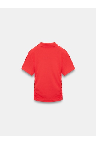 Dilvin 32614 Polo Yaka Top-kırmızı