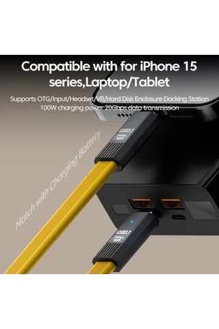 Tongxida 100w Hızlı Şarj C Tipi C Kablo, 8k 60hz Ekran Döküm, Veri Transfer, Usb Mavi 0.5m