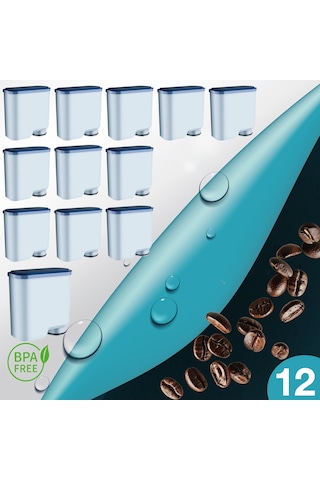 Pure Kafe Ph012 - Philips Uyumlu Saeco Aquaclean İçin 12 Adet Kahve Makinesi Su Filtresi