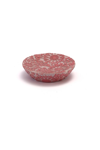 SABUNLUK PEMBE ÖRGÜ MODEL POLİRESİN 13x13x2cm