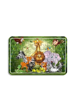 Ahşap Sevimli Hayvanlar Puzzle Seti, Eğitici Ve Eğlenceli