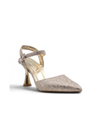 Hbz 0615 Simli Kadın Stiletto Gold