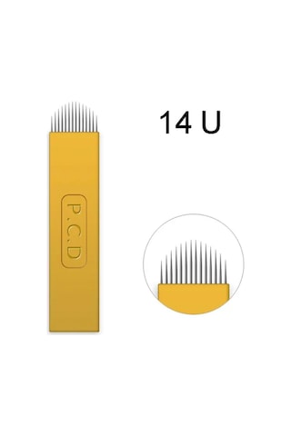 P.c.d 14 U Blade Gold Microblading İğnesi 100 Adet Diğer