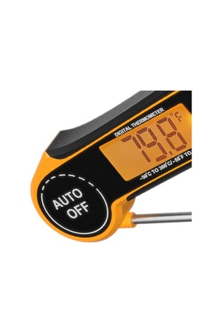 Dinosaurs Pişirme Için Et Termometre Katlanabilir Prob Anında Oku Bbq Izgara Ev Turuncu