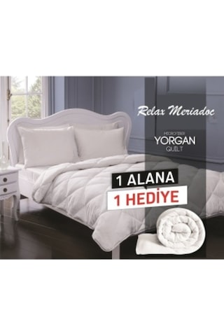 2'Li Microfiber Çift Kişilik Yorgan Beyaz