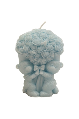 Yifomall Pembe Gül Ayısı Şeklinde Soya Mumlu Aromatik Mum Odorize Ve Dekore Hediye İçin Uygun Uzun Süre Kalan Kokusu