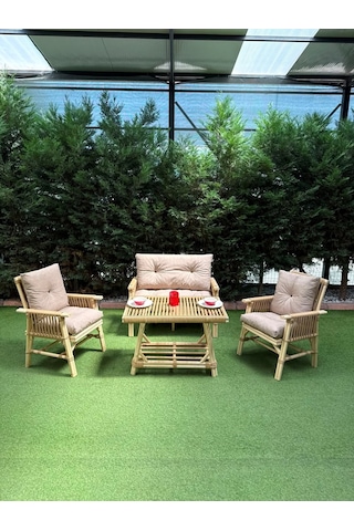 Mardin Bahçe Balkon Mobilyası 2+1+1+masa Premium Ahşap Bahçe Takımı Balkon Mobilyası Diğer