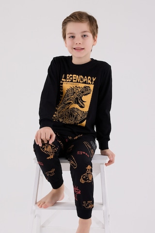Rolypoly Erkek Çocuk Siyah Pijama Takımı Rp3671-c-v1