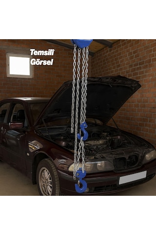 Zincirli Caraskal Ceraskal 3 Ton 5 Metre Profesyonel El Vinç Dayanıklı Yük Kaldırma Makinesi Aparatı