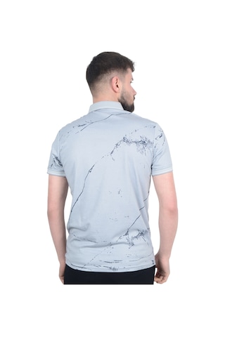 Cengiz İnler Baskı Desenli Erkek Polo Yaka T-shirt