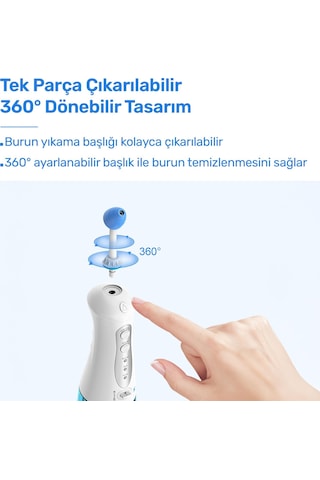 Npo Nicefeel Nj159 Profesyonel Temizleme Şarjlı Taşınabilir Nazal Bakım Burun Duşu