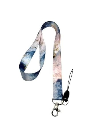 Mermer Desenli Boyun İpi Telefon Askısı Lanyard Acik Yeşil