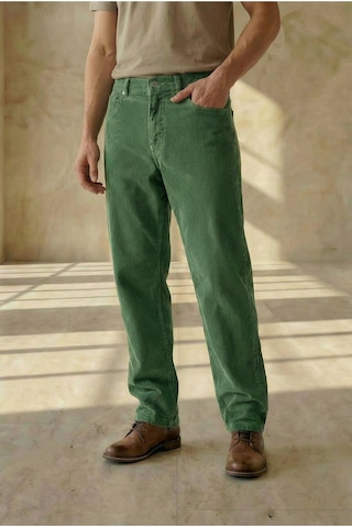 Little Cup Jeans Co Erkek Baggy Fit Rahat Kalıp Kadife Haki Pantolon