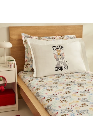 Karaca Home Tom Ve Jerry Cute And Cranky Tek Kişilik Çarşaf Takımı Renkli