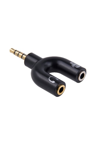 Aux to 2 Aux 3.5mm M/2F Adaptör (Kulaklık/Mikrofon) KULAKLIK VE M