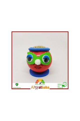 Emojili Çim Adam Hareketli Gözlü Kırmızı
