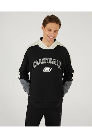 Skechers S242090-001 M Lw Fleece Regular Hoodie Erkek Sweatshirt renkli Çok Renkli