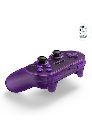 8bitdo Pro 2 Bluetooth Controller Kablosuz Hall Effect Oyun Kolu Switch/switch 2,pc,android,Apple Uyumlu,macos, Transparan Mor