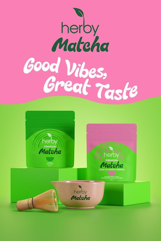 Herby Premium Matcha Çilek ve Vanilya Aromalı 25 G