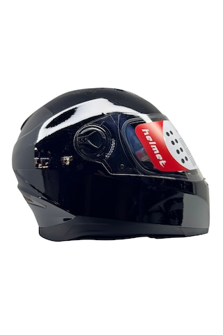 Kask Bgc Full Face Vizörlü Kask Siyah