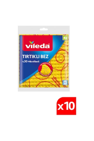 Vileda Tırtıklı 30% Mikrofiberli Mutfak Bez 10 x 5'li