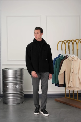 Modefendi Oversize Peluş Mont Siyah