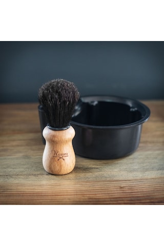 Razora Kayın Ağacından Sapıyla At Kılı Tıraş Fırçası